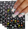 JMEOWIO 9 Sheets Spring Flower Hibiscus Nail Art Stickers Decals Self-Adhesive Colorful Summer Floral Pink Nail Supplies Nail Art Design Decoration Accessories