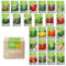 Paquet De Graines De Légumes - Graines De Potager - Graines De Légumes - Graines De Tomates - Graines De Concombre - Graines De Poivre - Graines De Fraises - 25 Variétés Culinaires - Organifer