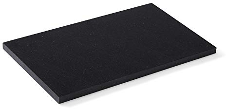 MADDY LIFESTYLE – Hochwertiges MADE IN GERMANY Schneidebrett Kunststoff extra schwer – lebensmittelechtes, spülmaschinenfestes und messerschonendes Küchenbrett – PE 500 (Schwarz/Bunt, 50x30x2,5cm)