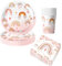 Vaisselle Decoration Anniversaire Arc En Ciel, Vaisselle Anniversaire Boho Arc-en-ciel, Decoration Anniversaire Fille Arc en Ciel Bohème Vaisselle, pour fête d'anniversaire d'enfant (arc-en-ciel)