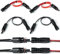 TEOV Lot de 2 paires de câbles solaires de 50 cm - Câble PV étanche - Passe-fenêtre - Câble en cuivre étamé - 6 mm² - Pour centrale électrique de balcon
