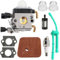Carburetor Replacement for Stihl FS38 FS45 FS45C FS45L FS46 FS55 FS46C FS55C FS55R FS55RC FS55T FS75 FS80 FS85 FC55 HL45 HL75 HS70 HS74 KM55, Lawn Mower Parts with Air Filter, Primer Bulb, Fuel Line