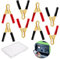 Jumper Cable Clamps Heavy Duty - 8PCS Jumper Cable Ends Battery Charger Clamps, 50A Pure Copper Crocodile Jump Lead Clips, Car Battery Alligator Clips, for Auto Replacement Battery Cables, Red Black
