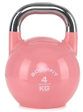 BOOMFIT Kettlebell de Compétition 4-40kg | Poids Musculation Kettlebell | Haltere Musculation pour Cross Training et Sport Maison | Acier Allié | Équipement Pro pour Homme et Femme