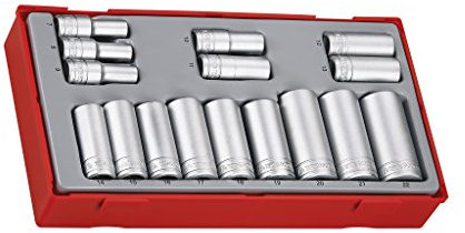 Teng Tools 3/8 Drive/Drive Deep Socket Set Tool Control System - TT3816