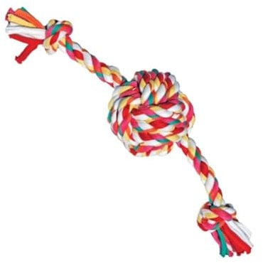 Rosewood Twistables Small Rope Ball Tug Toy for Dogs – Cotton Rope Toy for Fetch and Play, Suitable for Small Dogs and Puppies, Multi-Coloured Design