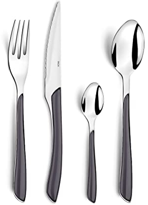 AMEFA - Ménagère 32 couverts de table pour 8 personnes - Eclat - Acier inoxydable 18/0, Finition Brillante - Gris