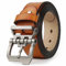JingHao Gürtel Herren,Ledergürtel Herren 110-170cm,Jeansgürtel,Designer Schnalle,Große Taille Männer Gürtel 38mm Breit Schwarz Braun (115cm Fit für Taille 34-36,Braun)