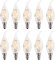ZFQ E14 LED Dimmbar Lampe C35 Kerzenlampe 600 Lumen Vintage Kronleuchter Glühbirne, 2700K Warmweiß, 6W LED Lampe ersetzt 60 Watt Birne, 10 Stück