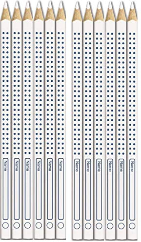 Faber-Castell 113211 - Buntstift Grip, für Heft und Tafel, 12-er, weiß (4)