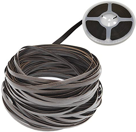 RNY Polyethylen-Kunststoff, Rattan, synthetisches Reparaturmaterial für Stricken und Reparaturen, Rattan, Stuhl, Tischkorb (dunkles Kaffee mit braunen Streifen, 15,2 m)