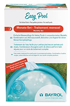 BAYROL Mini Pool Monats-Set - Einfache Wasserpflege für kleine Pools in vorportionierten Beuteln. Kombination aus Aktivsauerstoff, Aktivchlor und Algizid für einen Monat Komplettpflege