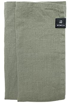 Himla Servietten Weiss 4-er Set Leinenservietten Stoffservietten Stoff waschbar Sunshine - 45x45 cm - 100% Leinen Natur - pflegeleicht - bügelfrei (Sage)