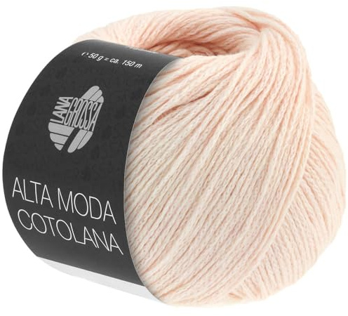 LANA GROSSA Alta Moda Cotolana | Edles Kettengarn aus 45% Schurwolle (Merino superwash), 45% Pima Baumwolle & 10% Polyamid| 50g Wolle zum Stricken & Häkeln | 150m Garn FB 21