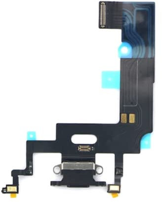 Port d'amarrage avec antenne et Microphone pour iPhone XR, Couleurs:Noir