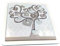 Sottopentola Quadretto ALBERO DELLA VITA Cuori Ceramica Bomboniere Matrimonio, Battesimo, Comunione, Laurea, Cresima, Anniversari di Matrimonio e regali utili, originali ed economici. (16,5x16,5)