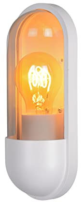 LUCIDE CAPSULE - Wandleuchte Innen/Außen - 1xE27 - IP54 - Weiß