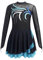 Aislor Tanzkleid Mädchen Pailletten Eiskunstlauf Kleid Kinder Langarm Ballettkleid Tanztrikot mit Rock Kleider Gymnastikanzug Wettbewerb Tanz Kostüme Y Himmelblau 146-152