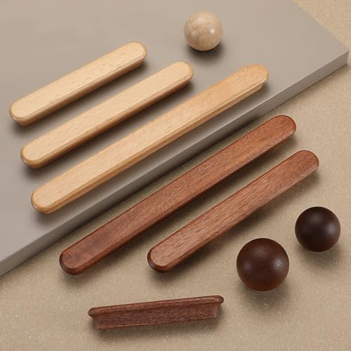 HY HUIJUN Holzgriffe Küchenschränke,Holz Griffe Möbel,Stoßgriff,Türgriff Schrankgriff Schubladengriff für Schubladen Schrank,Frisiertisch