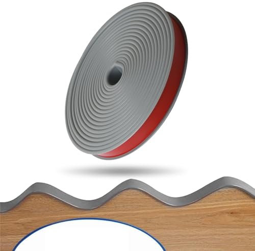 U-Shape Furniture Edge Banding, Flexible PVC Self Adhesive Edging Trim Protector, 1.2cm*3m DIY Trim for Cabinet Countertop Table Shelves Restoration (Gray)