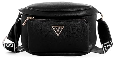 GUESS Damen Power Play Sling Tragetasche, Gürteltasche, Hüfttasche, Schwarz