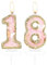 Schmetterling 18 Geburtstag Zahl Kerzen, Rosa Gold 18 Kerzen Kuchen Cupcake Topper für Kuchen, Mädchen Geburtstag Kuchen Dekorationen, Schmetterling 18. Geburtstag Kerze Kuchen Topper