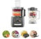 Kenwood MultiPro Compact FDP31.170GY, Food Processor with Blending Blade, Kneading Function, and Slicing Disc, 1.2L Blender, 2 Speeds + Pulse, 2.1L Bowl, 800W, Grey