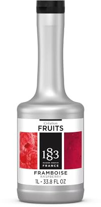 1883 Maison Routin Premium Raspberry Fruit Purée – Berry For Cocktails, Smoothies & Mules, Allergen-Free, Vegan-Friendly, 1L Bottle