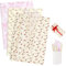 Larcenciel Seidenpapier, 30 Blatt Rose Seidenpapier Verpackungsmaterial für Geschenk, Edel Beige Rosa Geschenkpapier Blumen Packseide Verpackungspapier für Geburtstag Hochzeit Valentinstag (50x70CM)