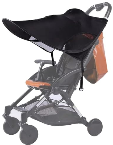 Sonnenschutz für Kinderwagen Universal Faltbare Sonnensegel mit UV Schutz 50+ Baby Sonnenverdeck Verstellbar Buggy Sonnenschirm Wasserdicht Winddicht Anti-UV Sonnenschutz für Kinderwagen Buggy