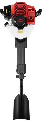 MINRS Martello demolitore 52CC a 2 tempi con pala, martello a benzina 55j 6500 rpm, martello demolitore a benzina, vanga da giardino, bagge per lavori di speronamento forestale