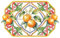 Blanc Mariclò Vinyl-Tischset mit Mosaiken Ortigia 45x30 cm 4 Varianten (1Stk) Mandarini