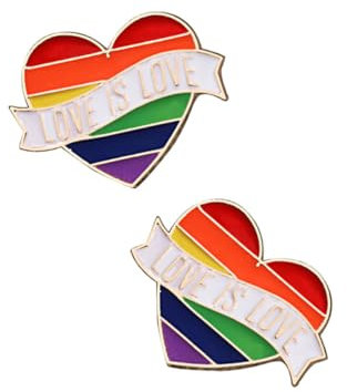 FRCOLOR Broche Mode Arc-en-ciel En Alliage Coloré Pour Couple, Lot De 5 Pièces, Accessoire Festif Pour Vêtements Et Robes, Pour Événements Et Soutien