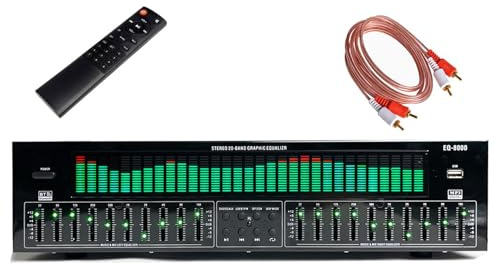 VILA SMO Professioneller Grafischer Equalizer HiFi, 31-Band-Digital-Equalizer, Bluetooth 5.4 Optische Koaxiale Digitale Audio-Decodierung, Doppelte 10-Band-unabhängige Abstimmung, Für Zuhause, Studio
