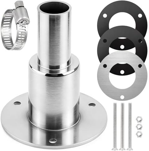 Durch Rumpf Auspuff Hautanpassung Edelstahl Standheizung Auspuffrohr für 24mm Abgasschlauch Schiffsauspuff Rohrauspuff Dieselheizung Zubehör Standheizung Auspuff für LKW Boot Auto