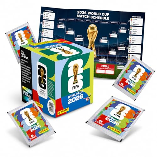 GOTPARTY Panini WM 2026 Sticker & Spielplan Set - für Weltmeisterschaft 2026 - Fußball Karten zum Sammeln inkl. Spielplan (25 Tüten / 175 Sticker Einzeltüten)