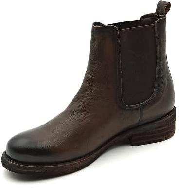 Felmini - Damen Schuhe - Verlieben Hardy A578 - Klassik Stiefeletten - Echtes Leder - Braun - 36 EU Size