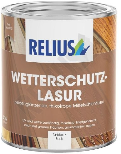 Relius Wetterschutzlasur Größe 2,5 LTR, Farbe palisander