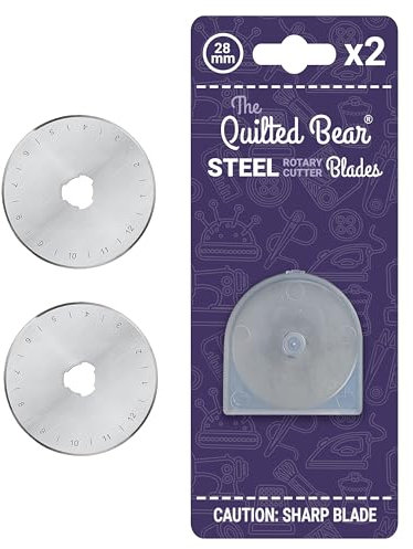 Quilted Bear Ours Matelassé DAFA 28mm Double Lame De Rechange pour Fraises Rotatives De Rechange pour OLFA et Fiskars