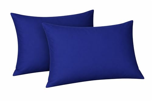 Plain Dyed Polycotton Housewife Pair of Pillowcases, Available in 20 (Royal Blue)