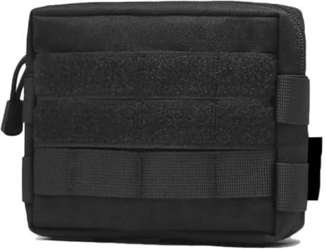 TRIWONDER Tactical Molle Belt Pouch Military Utility Admin Pouch EDC Gadgets Tool Bag Molle Accessories for Hiking Hunting (Black - 1 Pcs)