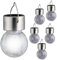 Lot de 6 lampes solaires « Crackle » Ø 6 x 11 cm – Jardin – Solaire – LED