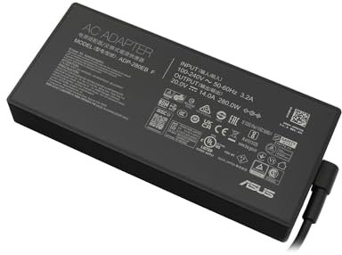 Asus 0A001-00800600 Original Netzteil 280,0 Watt Normale Bauform (ROG) für ROG Zephyrus M16 GU604VY, Strix G16 G614JU, Flow X16 GV601VI, Strix G17 G713PI, G18 G614JI, G814JU