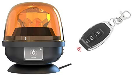 Ryme Automotive Rotatif LED R65 28W Batterie Li-ion Comprend Télécommande Batterie Rechargeable Autonome Urgence Amber Magnétique