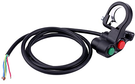 EBTOOLS pour commande clignotant moto pour commodo moto Interrupteur de guidon de moto, 22mm (7 / 8inch) Interrupteur de guidon de moto phare clignotant klaxon bouton poussoir interrupteur de command
