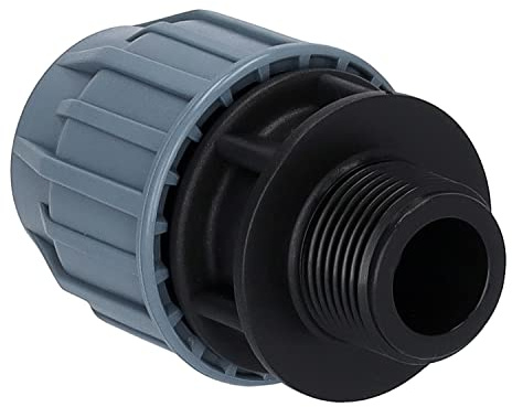 STEMAX-Wassertechnik: PP-Klemmverbinder, Klemmkupplung klemm x AG, PN16, Trinkwasserzertifiziert, DVGW, Größe: 32mm x 1 ½“