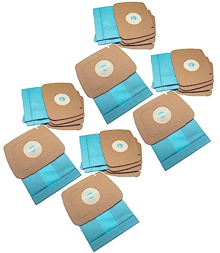 vhbw 20x Staubsaugerbeutel kompatibel mit Electrolux Lux 1 Classic, 1 Royal, D820, 1 Staubsauger - Papier, 21cm x 16,2cm Hellblau