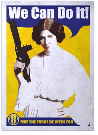 Displate Offiziell Star Wars MetallPoster Magnetische Befestigung Inklusive Lizenziert Bilder Hochwertiges Poster Star Wars - Galactic Propaganda - We Can Do It Poster 45 cm x 32 cm