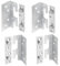 SAZ Bettbeschlag Bettbeschläge Bettverbinder Metallverbinder Haken 4 Set mit schrauben