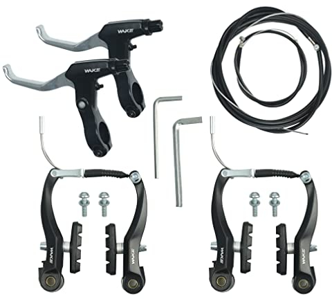 CYSKY Complete Universal Bike Brakes Set, Front and Rear MTB Brake, Inner and Outer Cables and Lever Kit for Mountain and Road Bikes (Silver)